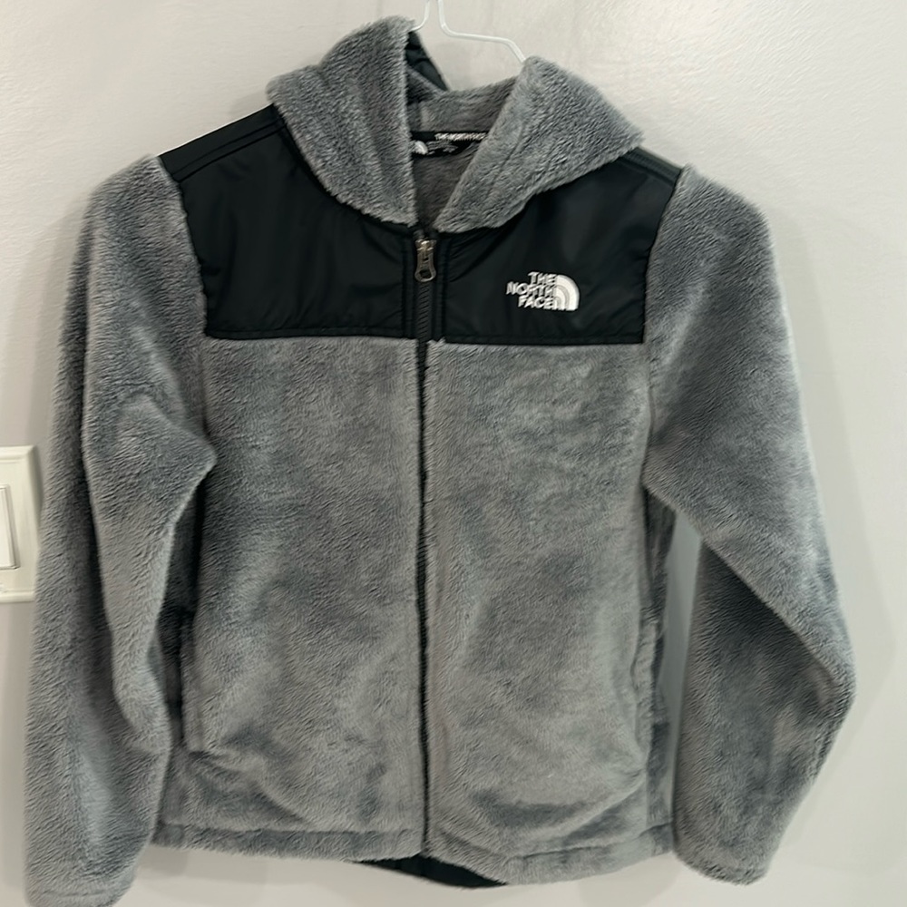 The NorthFace girls zip up hooded jacket, size 14/16